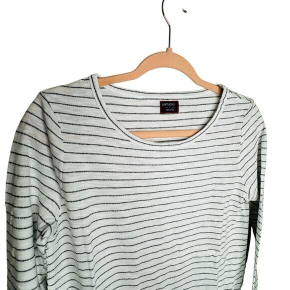 NWT UNTUCKit Leoville Regular Fit Long Sleeve Striped Shirt Blouse Size S Small - Picture 4 of 9